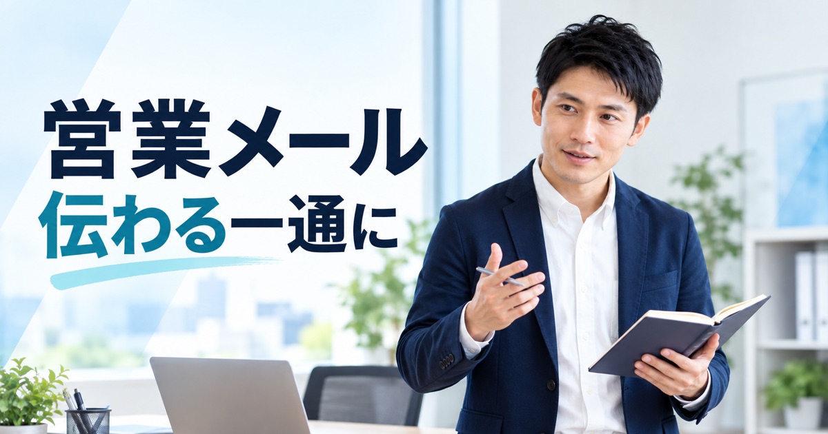 AIで営業メールを改善する方法|送る前に見直す5ステップ - アイキャッチ