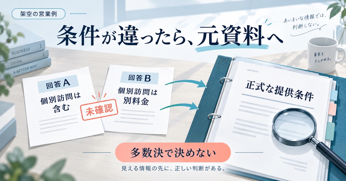 同じ質問なのにAIの回答が変わるのはなぜ?仕事で迷わない確認方法 - 中盤