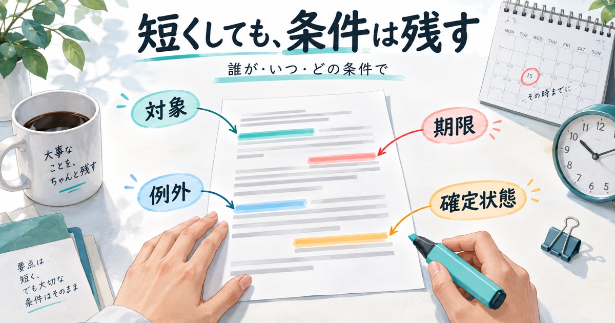 AIで要約すると重要な条件が抜ける?仕事で使う前の確認方法 - 中盤