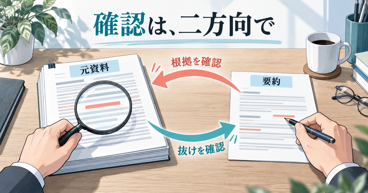 AIで要約すると重要な条件が抜ける?仕事で使う前の確認方法 - まとめ前